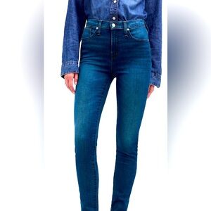 MADEWELL WOMENS JEANS. 10” High Rise Skinny.  Size 28. Black